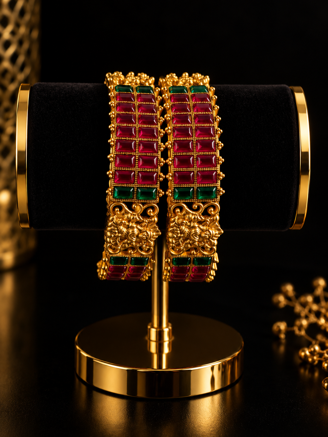 Indian désigner lakshmi bracelet 2 pièces taille 2.10 Image principale du produit