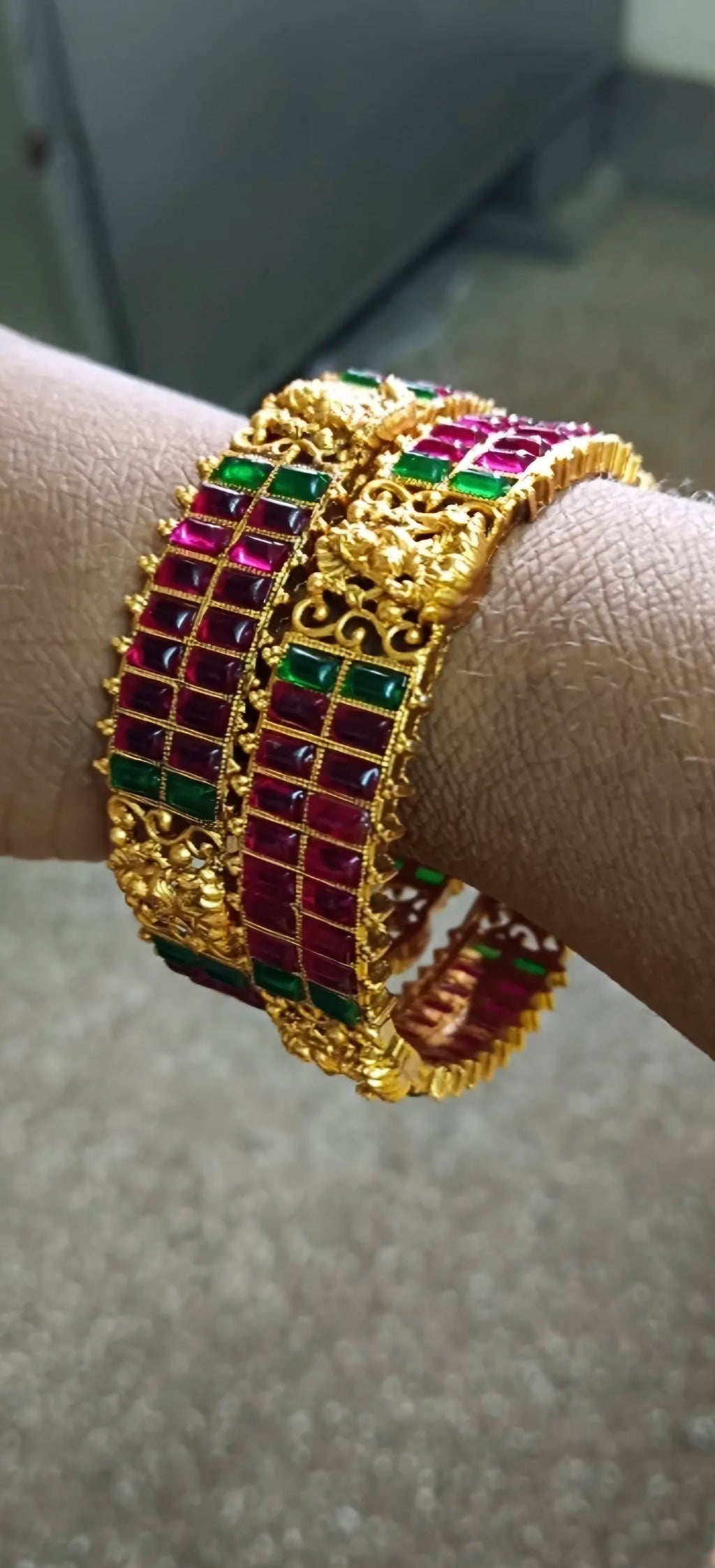 Indian désigner lakshmi bracelet 2 pièces taille 2.10