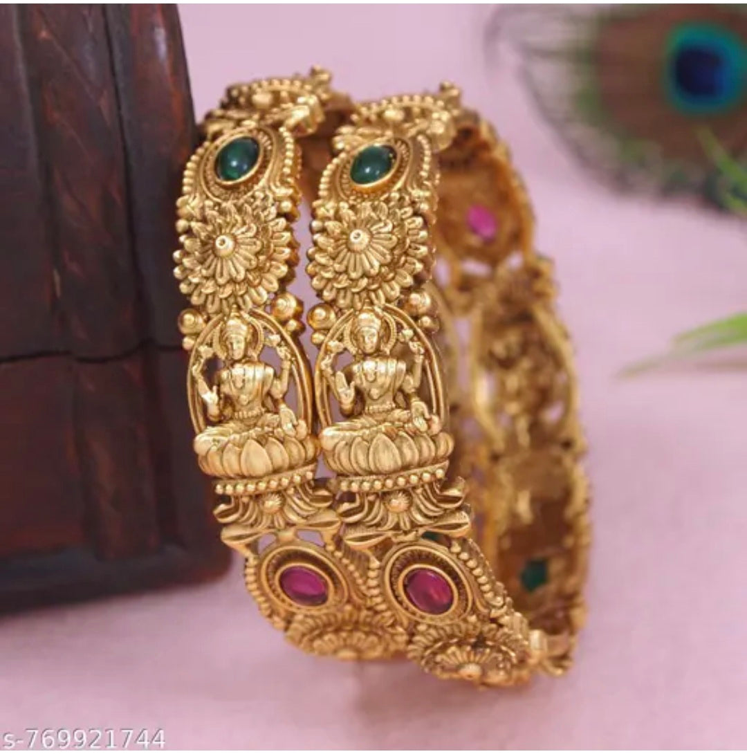 Indian temple lakshmi bracelet taille 2.10 Image secondaire du produit
