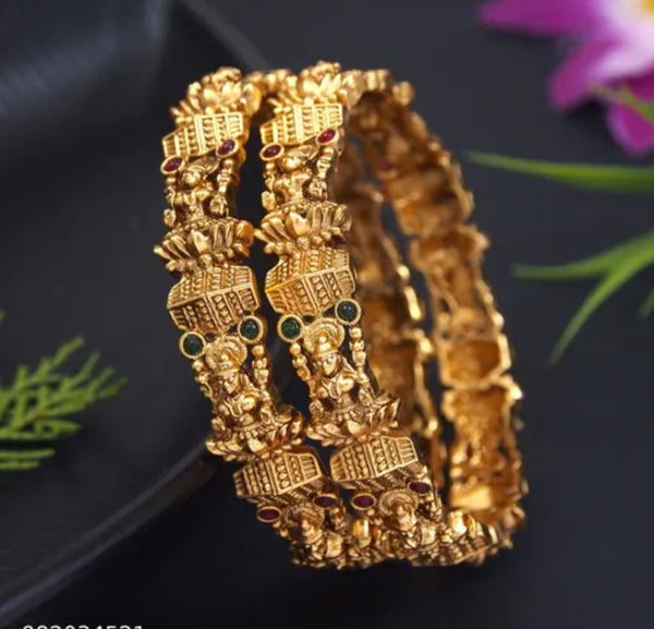 Indian désigner temple lakshmi bracelet taille 2.6