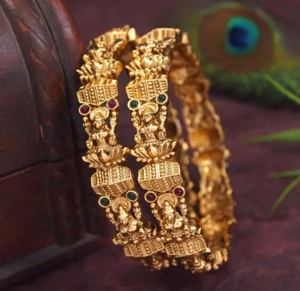 Indian désigner temple lakshmi bracelet taille 2.6