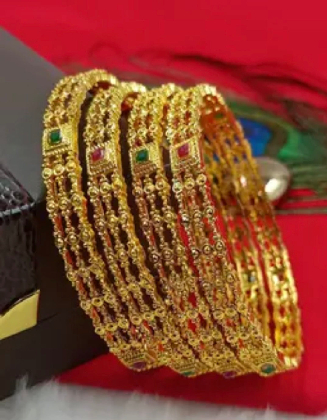 Bollywood désigner bracelet 4 pièces taille 2.10 Image secondaire du produit