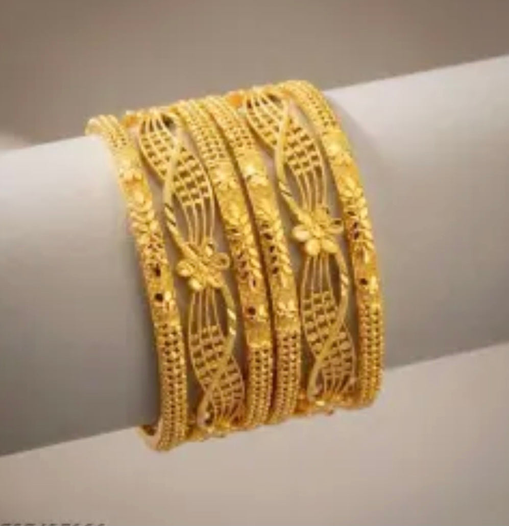 Indian traditionnelle bracelet plaqué or taille 2.8