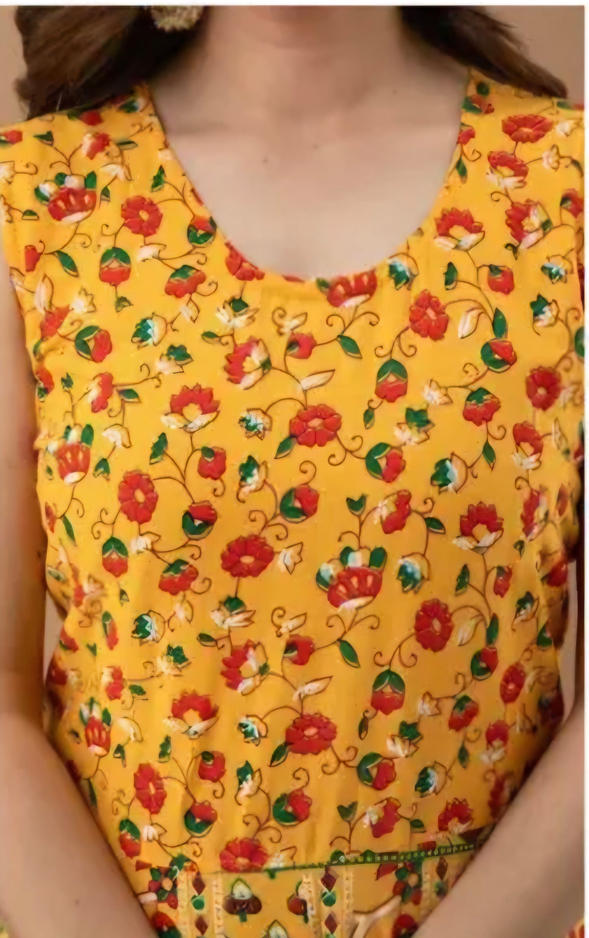 Bollywood désigner jaipuri robe coton jaune taille 36/40