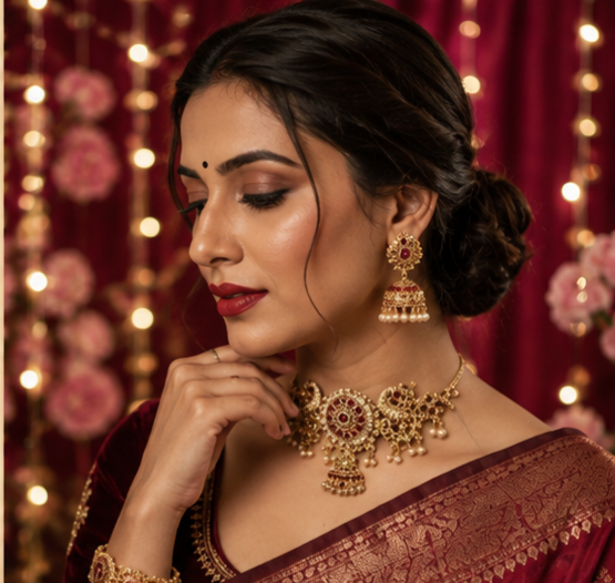 Bollywood désigner mariage sari parure 2 pièces rouge bordeaux