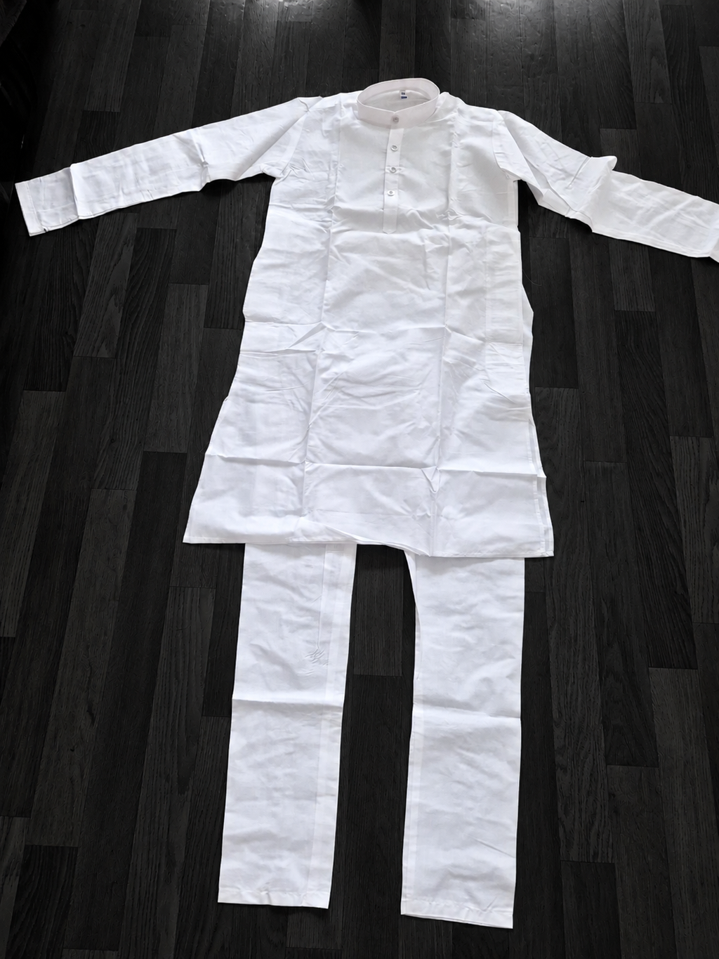 Indian kurta homme blanc taille 40 coton