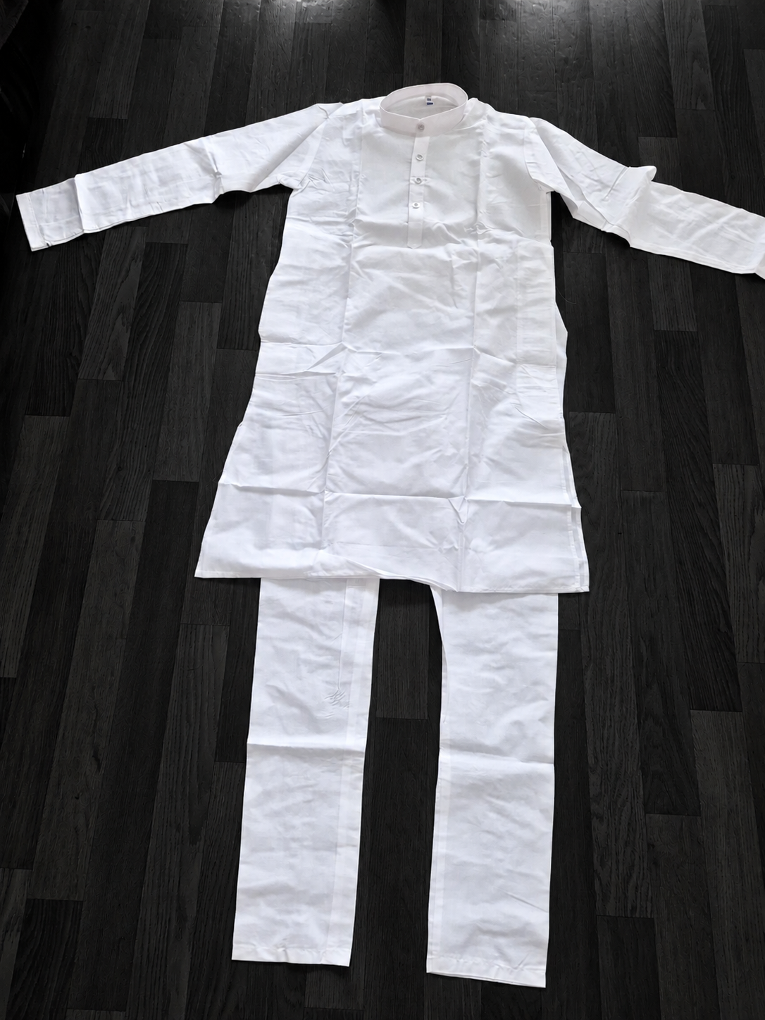 Indian kurta homme blanc taille 40 coton