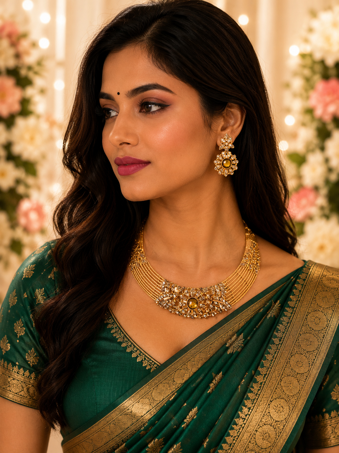 Bollywood désigner mariage parure 2 pièces couleur or Image principale du produit