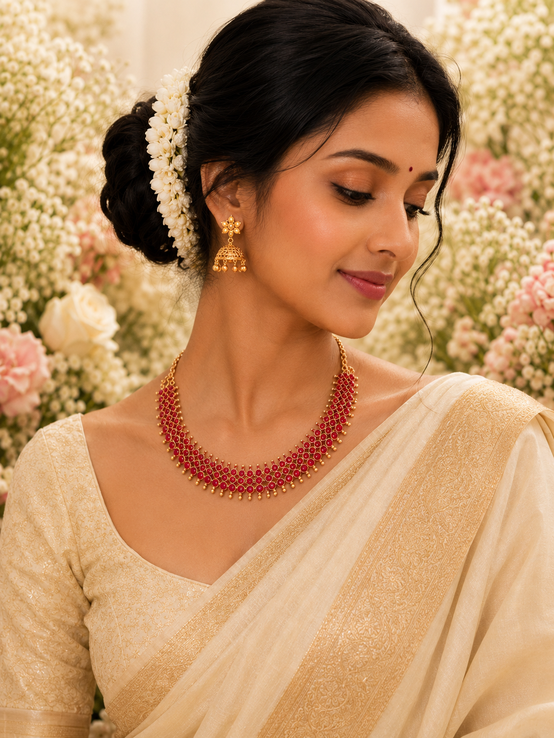 Bollywood désigner sari parure 3 pièces rouge