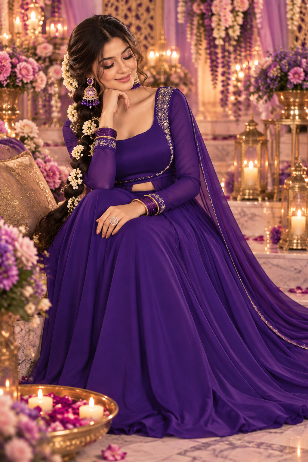 Bollywood désigner choli modèle longue taille Xl Image secondaire du produit