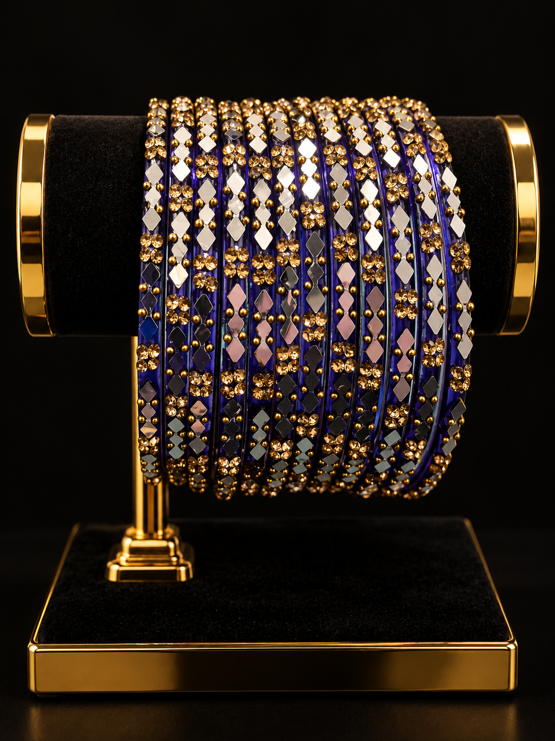 Indian bangles violet taille 2.8 en verre Image principale du produit