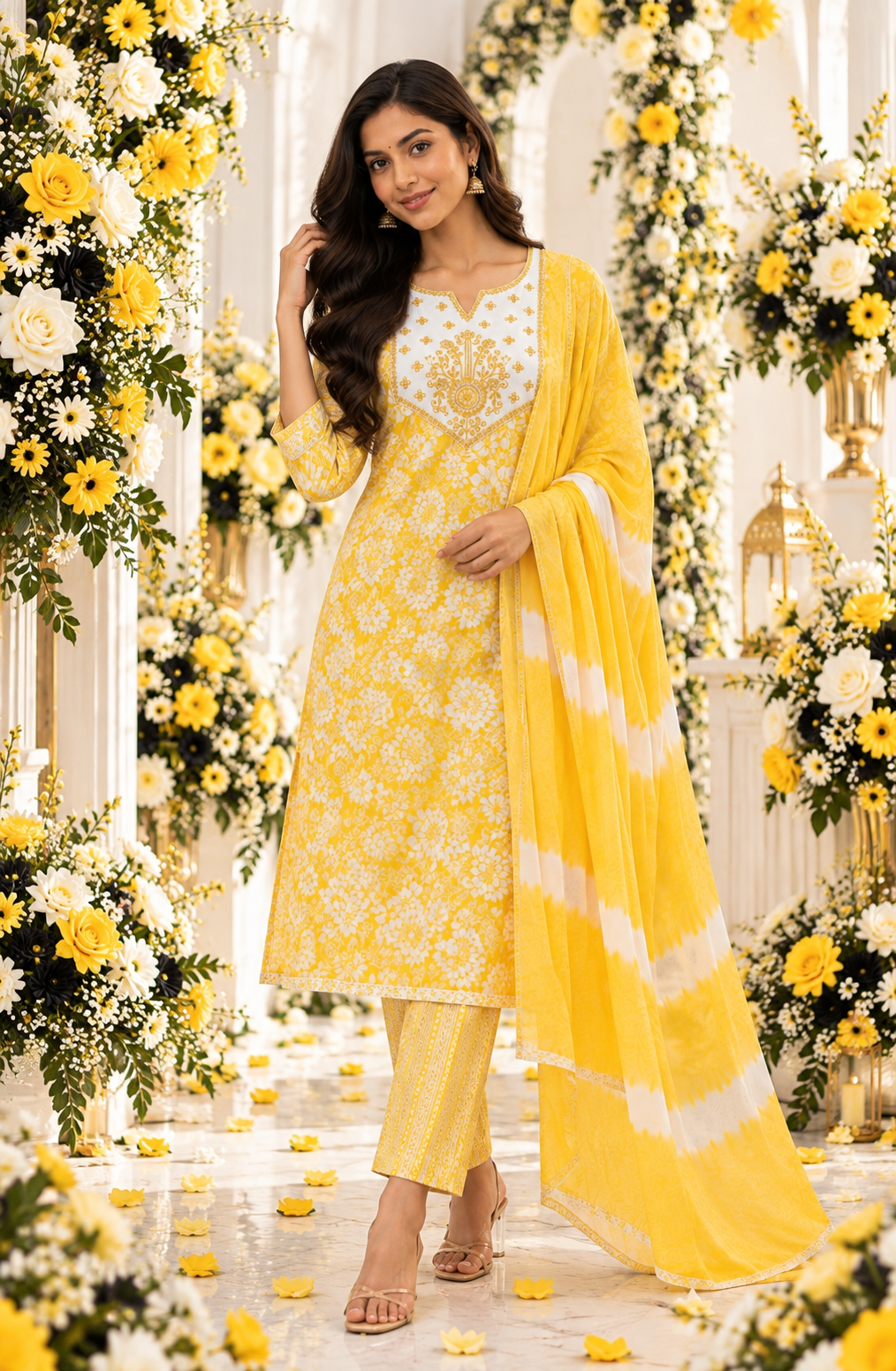 Bollywood designer 3-piece salwar kameez size M cotton