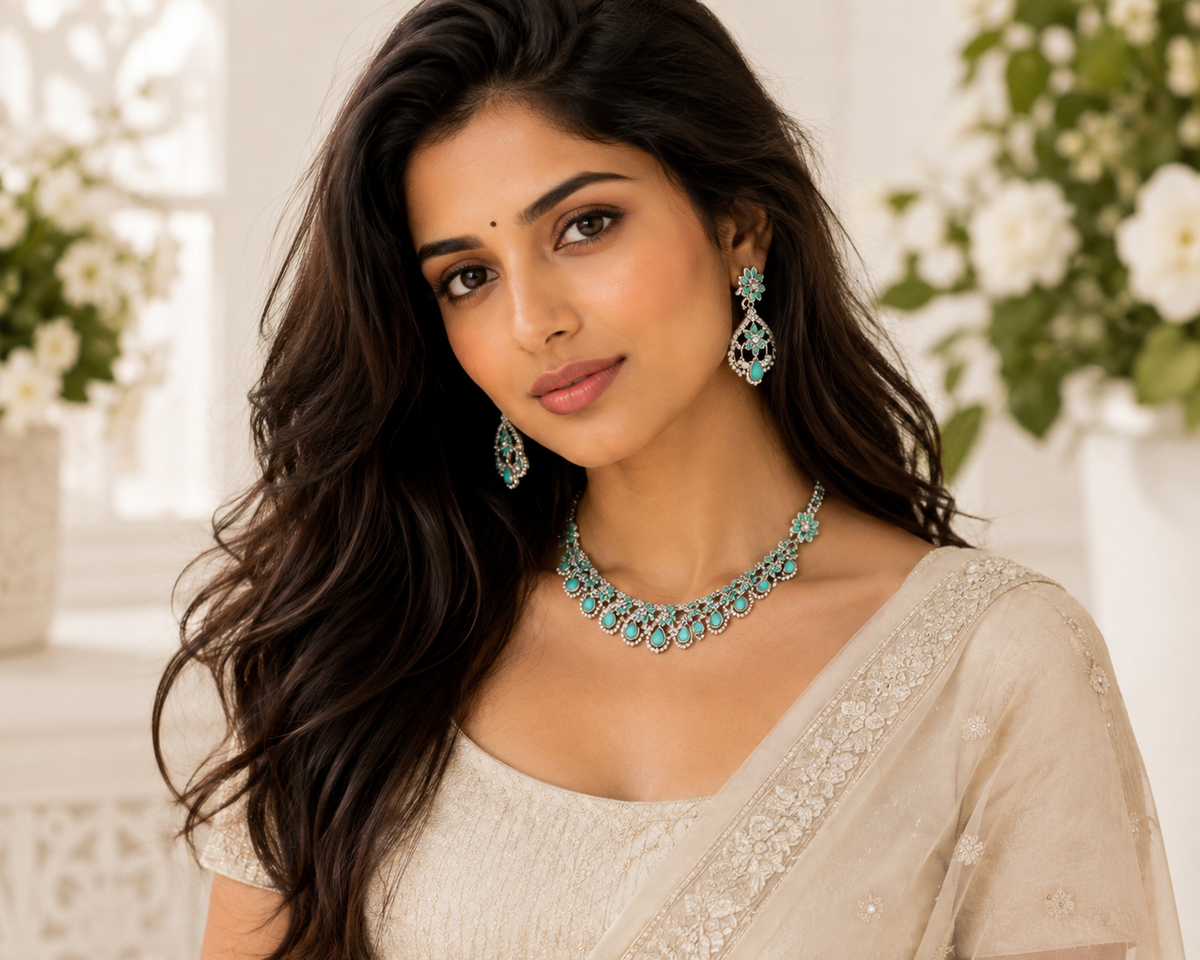 Bollywood désigner parure 2 pièces Image principale du produit