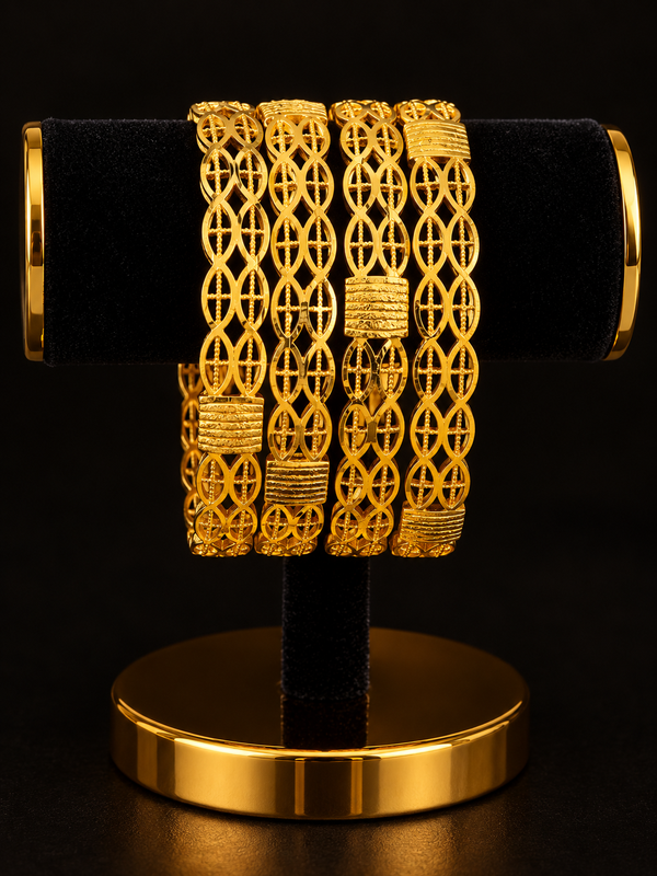Indian traditionnelle bracelet plaqué or taille 2.8