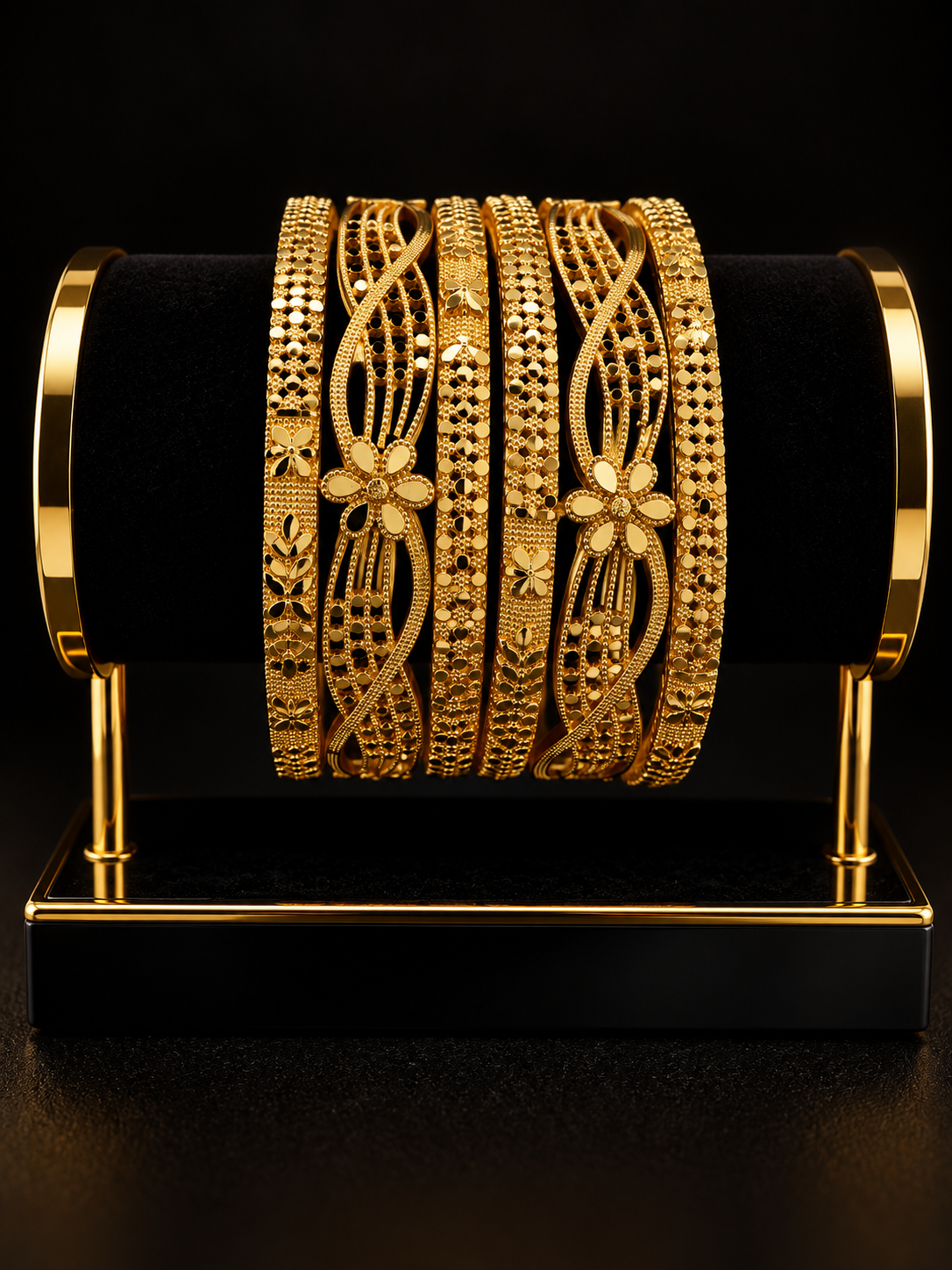 Indian traditionnelle bracelet plaqué or taille 2.8 Image principale du produit