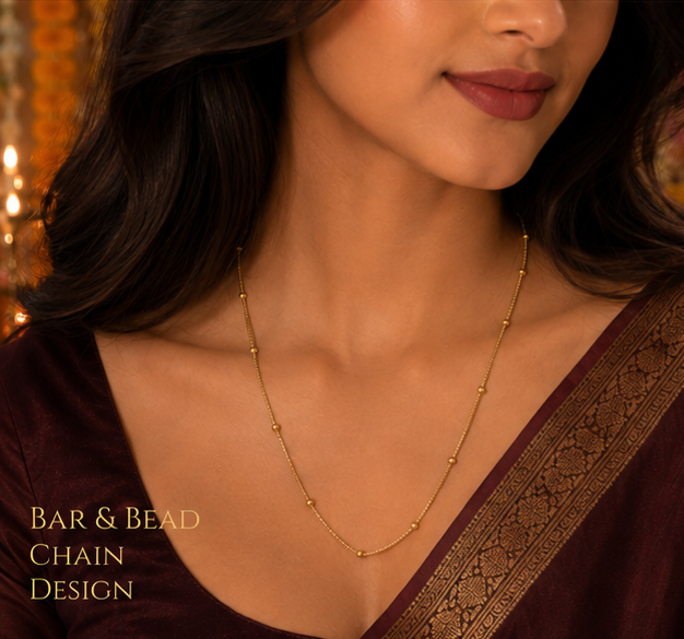 Bollywood design wedding gold-plated chain