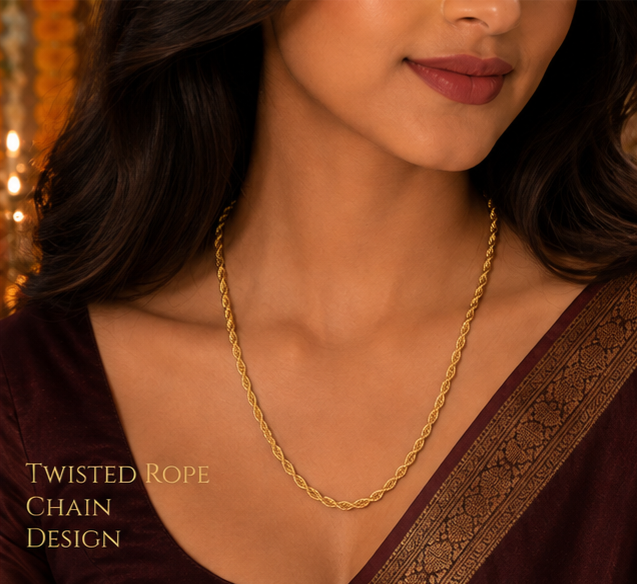 Bollywood wedding sari gold-plated chain Main image