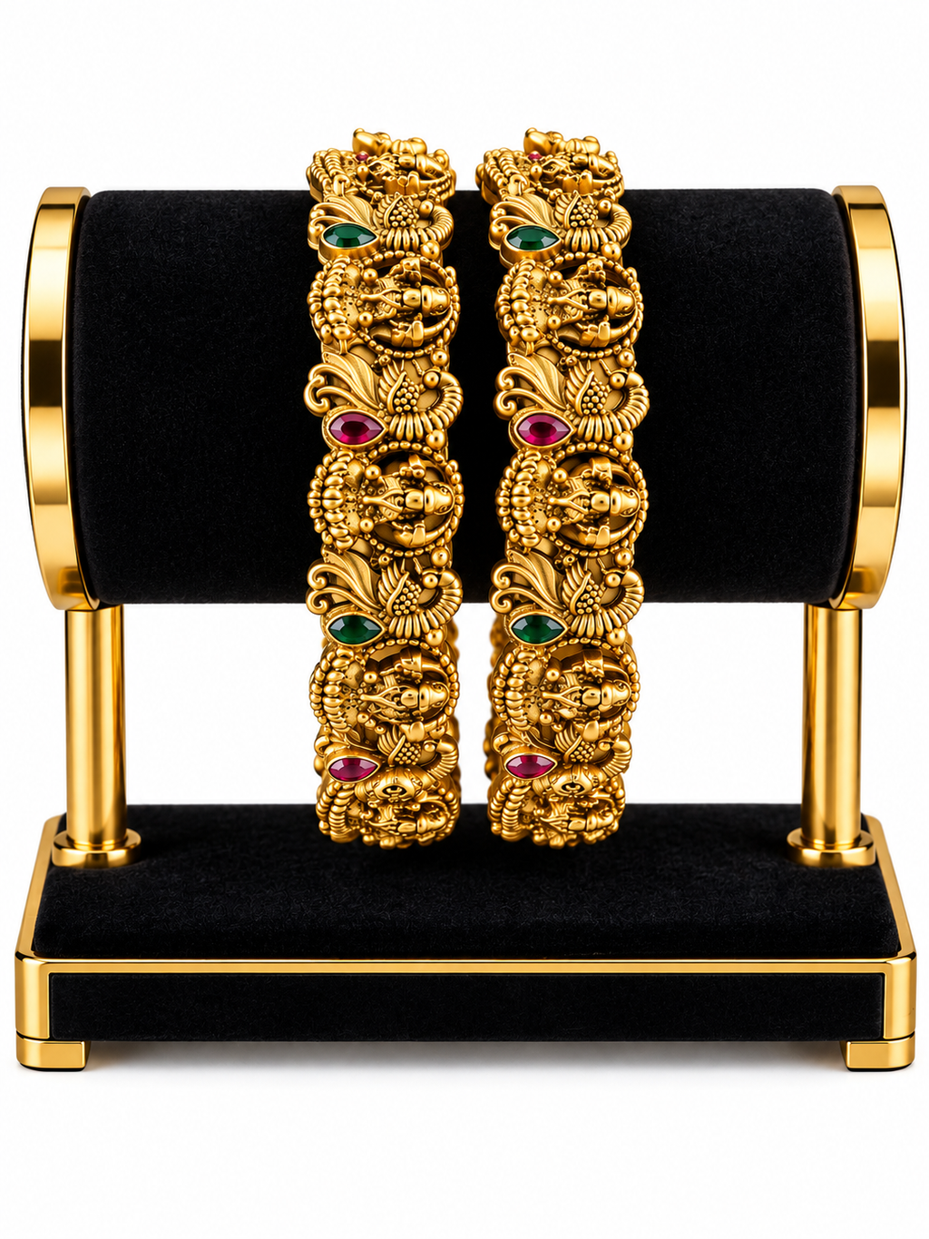 Bollywood temple lakshmi bracelet 2 pièces taille 2.10