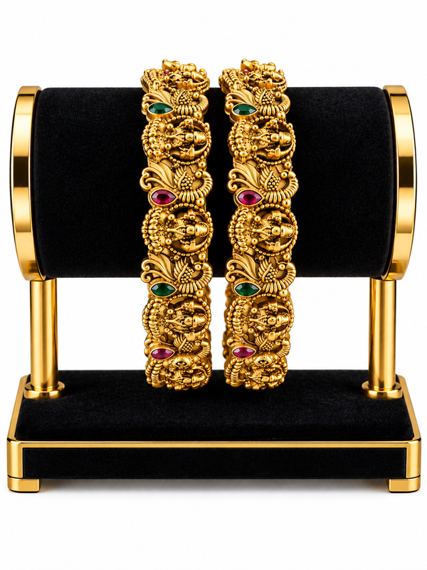 Bollywood temple lakshmi bracelet 2 pièces taille 2.10