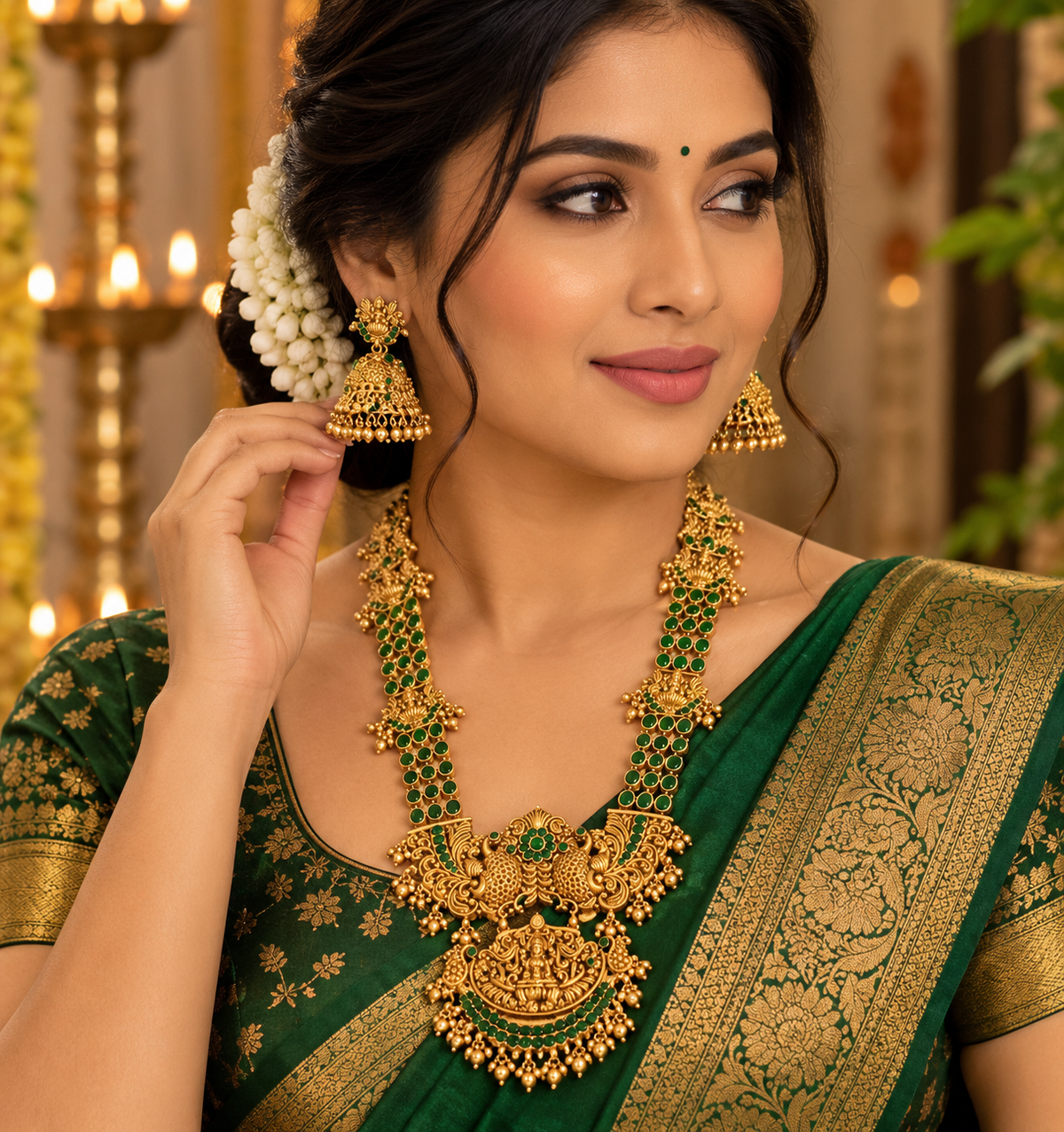 Bollywood désigner mariage parure vert 2 pièces Image principale du produit