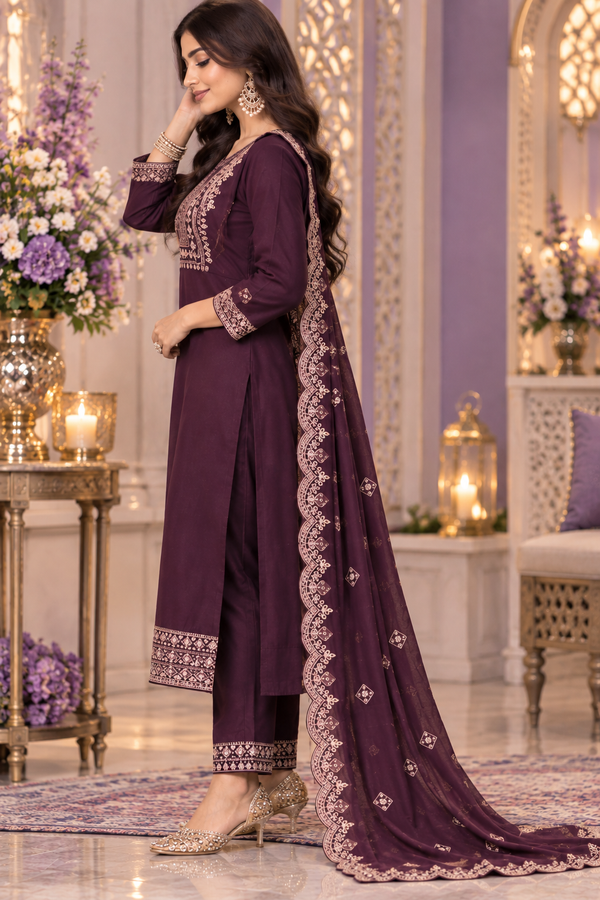 Bollywood désigner mariage salwar kameez violet taille xl