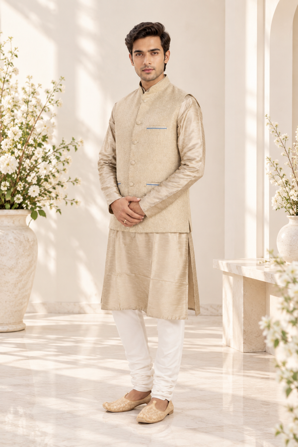 Indian désigner kurta set avec veste taille XL