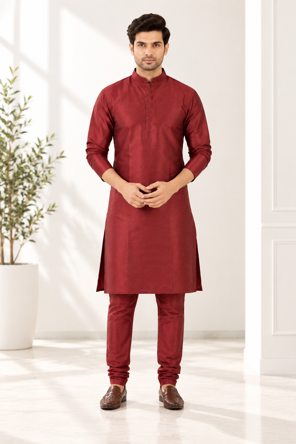 Indian kurta homme bordeaux taille XL