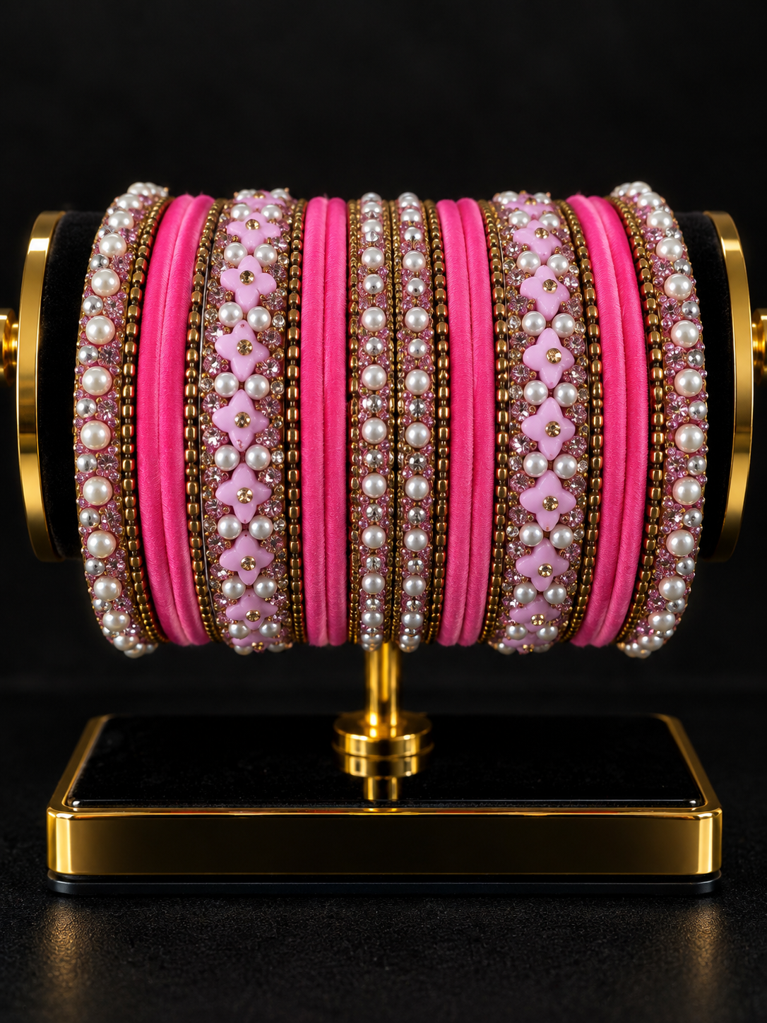 Bracelet rose et doré taille 2.8 indien bangles Image principale du produit