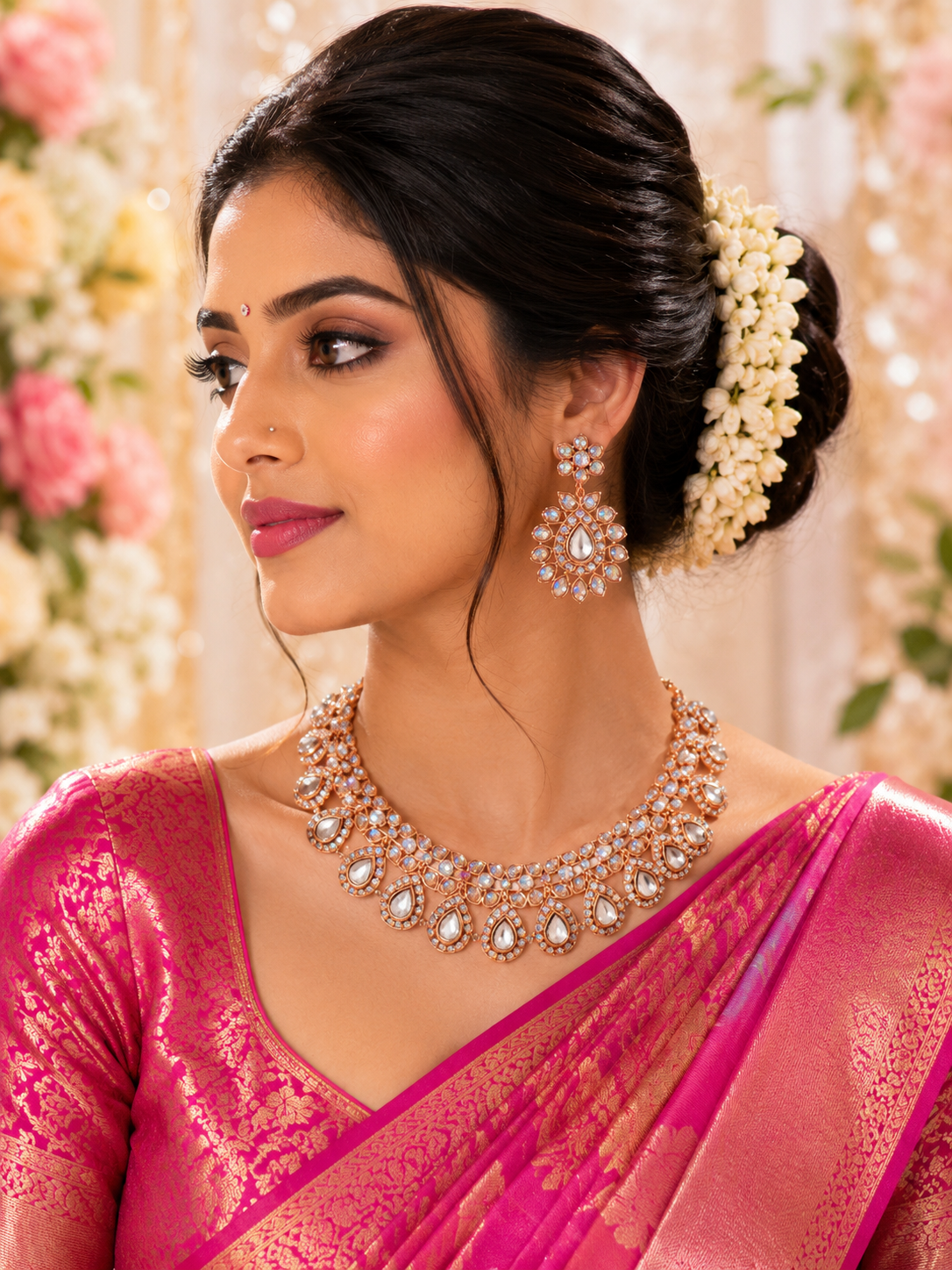 Bollywood désigner mariage sari parure blanc 2 pièces