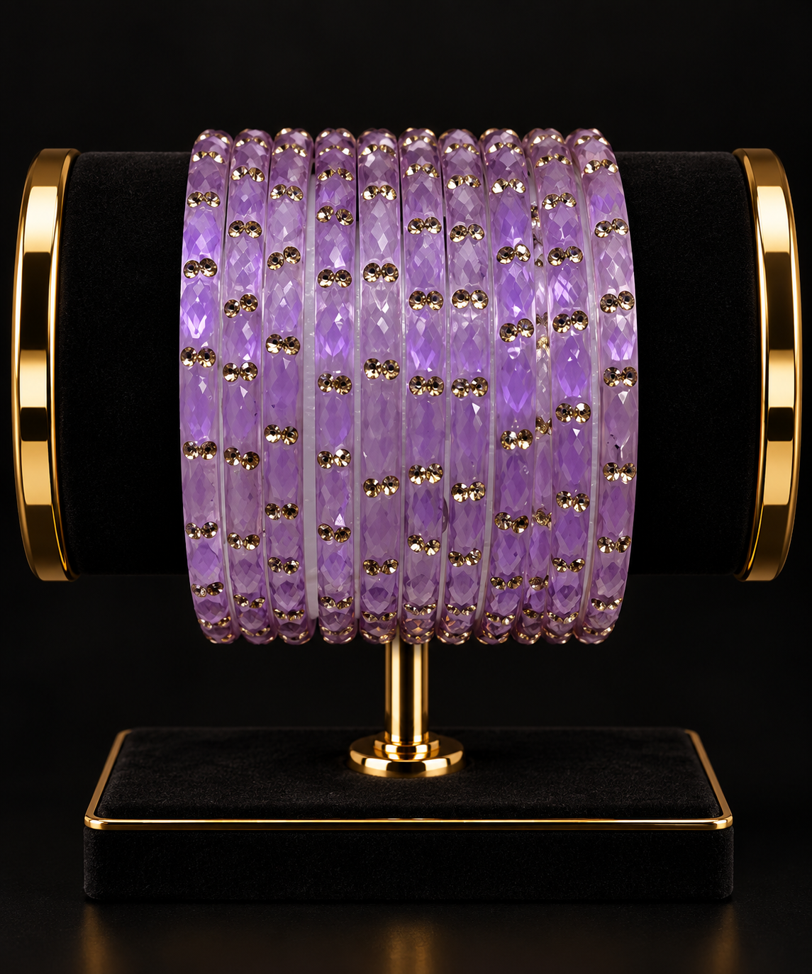 Indian traditionnel bracelet en verre violet  taille 2.8