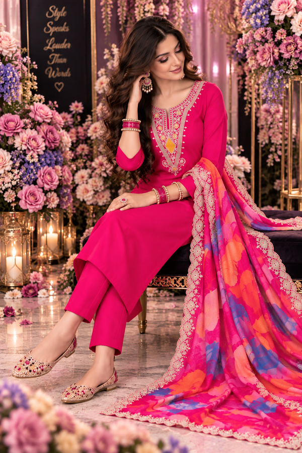 Bollywood désigner mariage salwar kameez rose taille 2xl