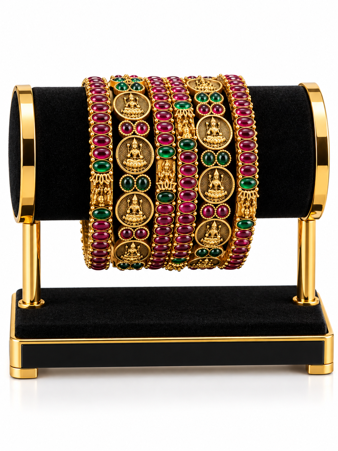 Indian temple lakshmi bracelet 6 pièces taille 2.8